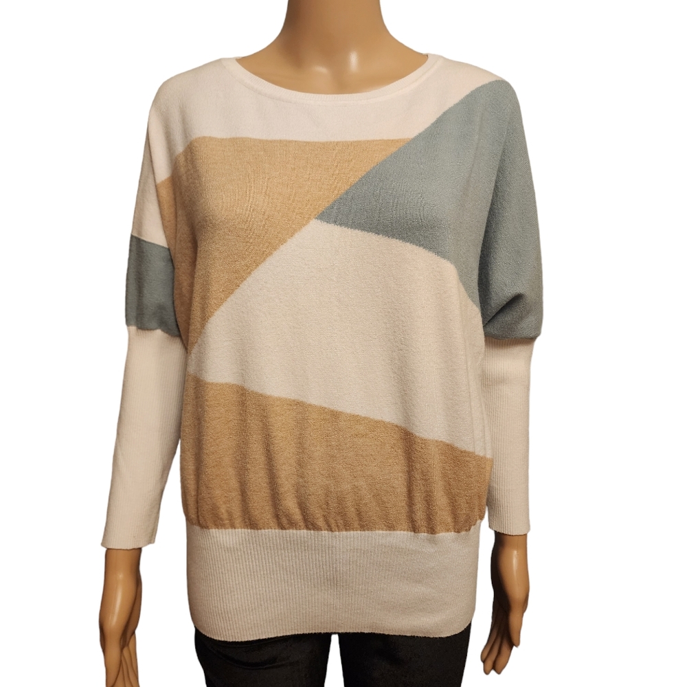 Colorblock Crew Neck Sweater